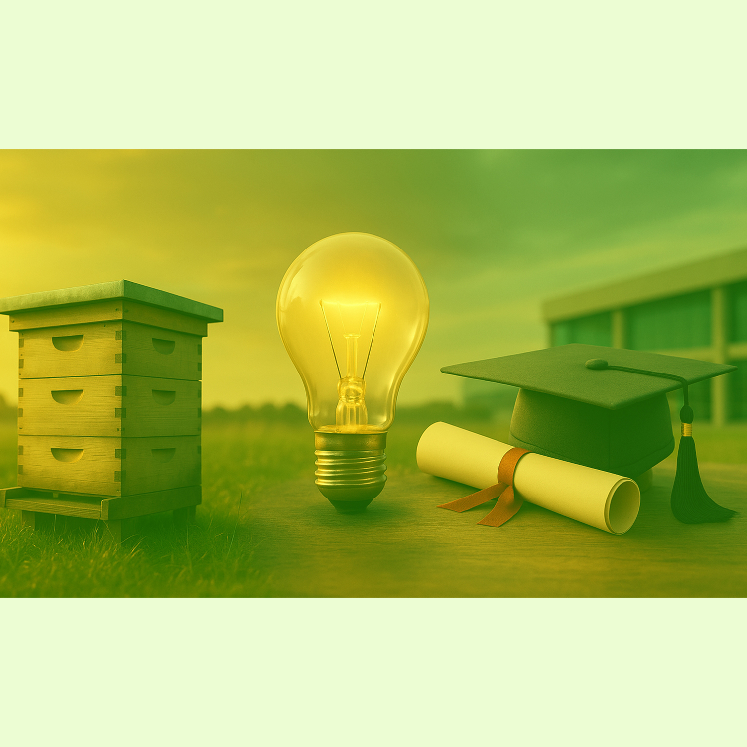 blog 85 syntech biofuel Double the Buzz, Big Ideas, and a Bright Future for Talent. Beehive, lightbulb, mortar board.